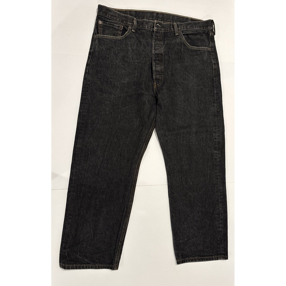 Levi's 501 Men's Jeans 40x30 Black Button Fly Straight Denim 2011 Mexico VTG/Y2K